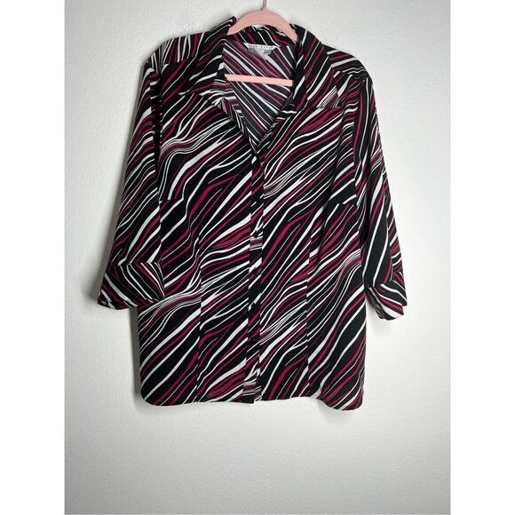 Fred David Button Down Shirt Blouse Size 2XL - Picture 1 of 8